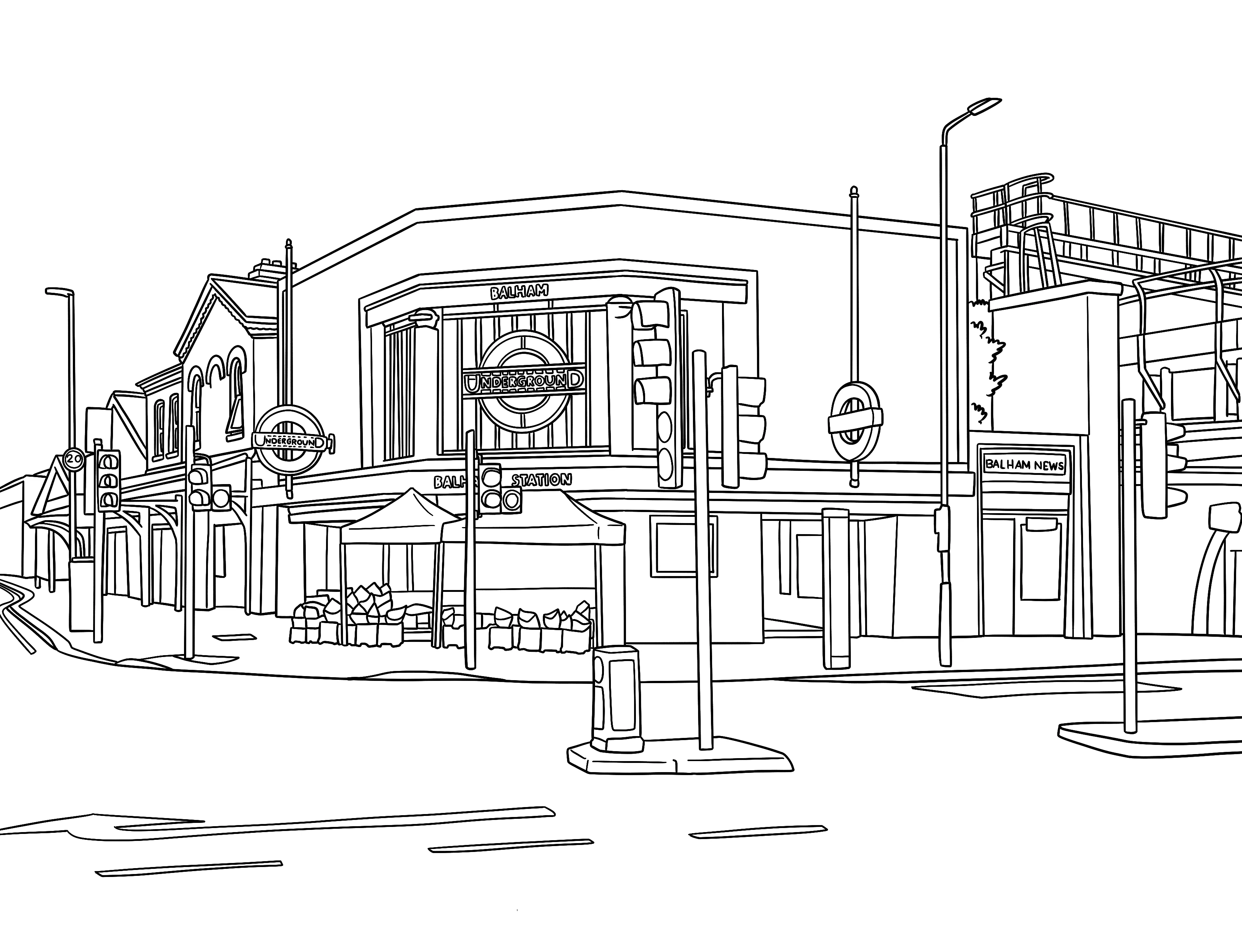 Balham Colouring Book (A4) - Image 2