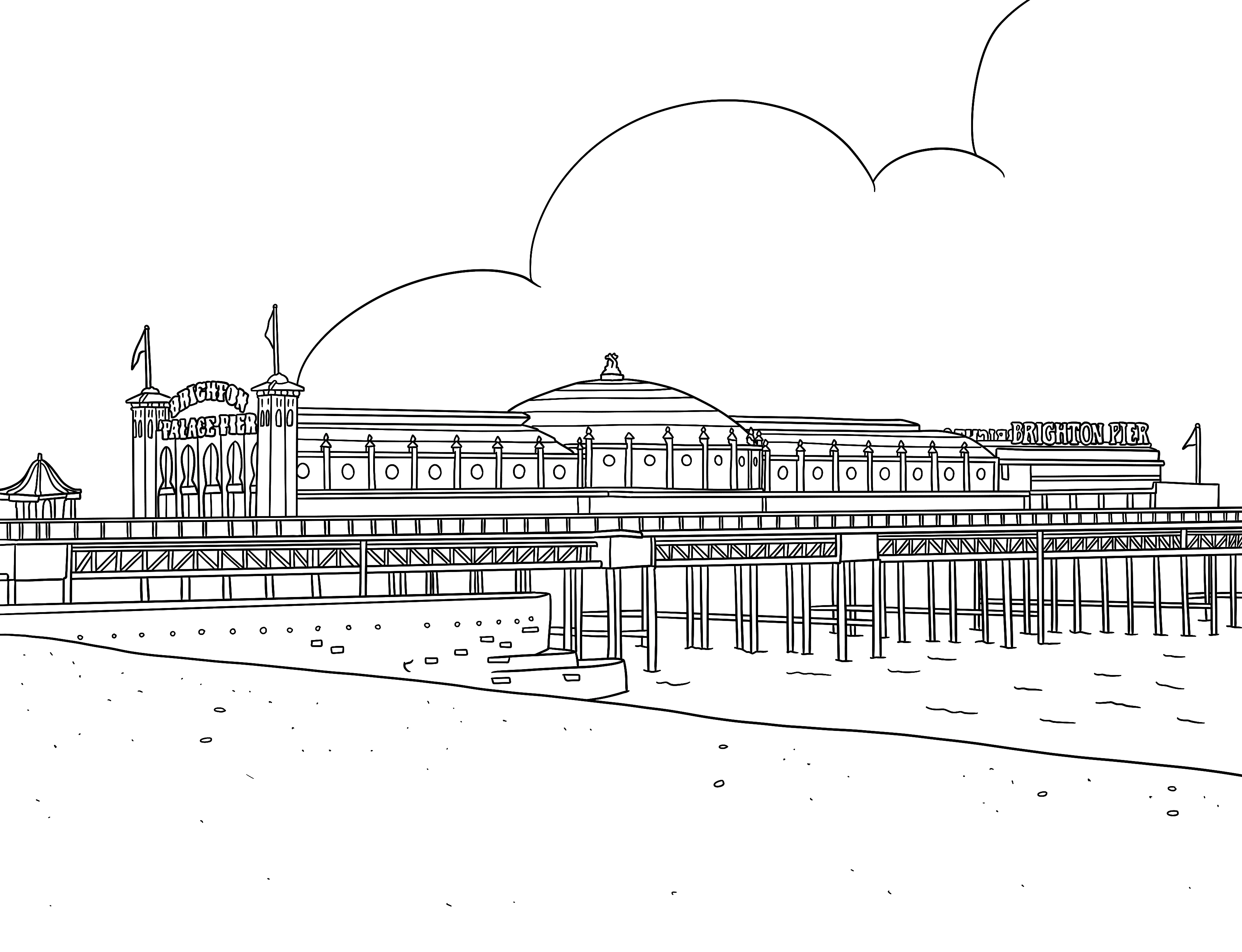 Brighton Colouring Book (A4) - Image 3