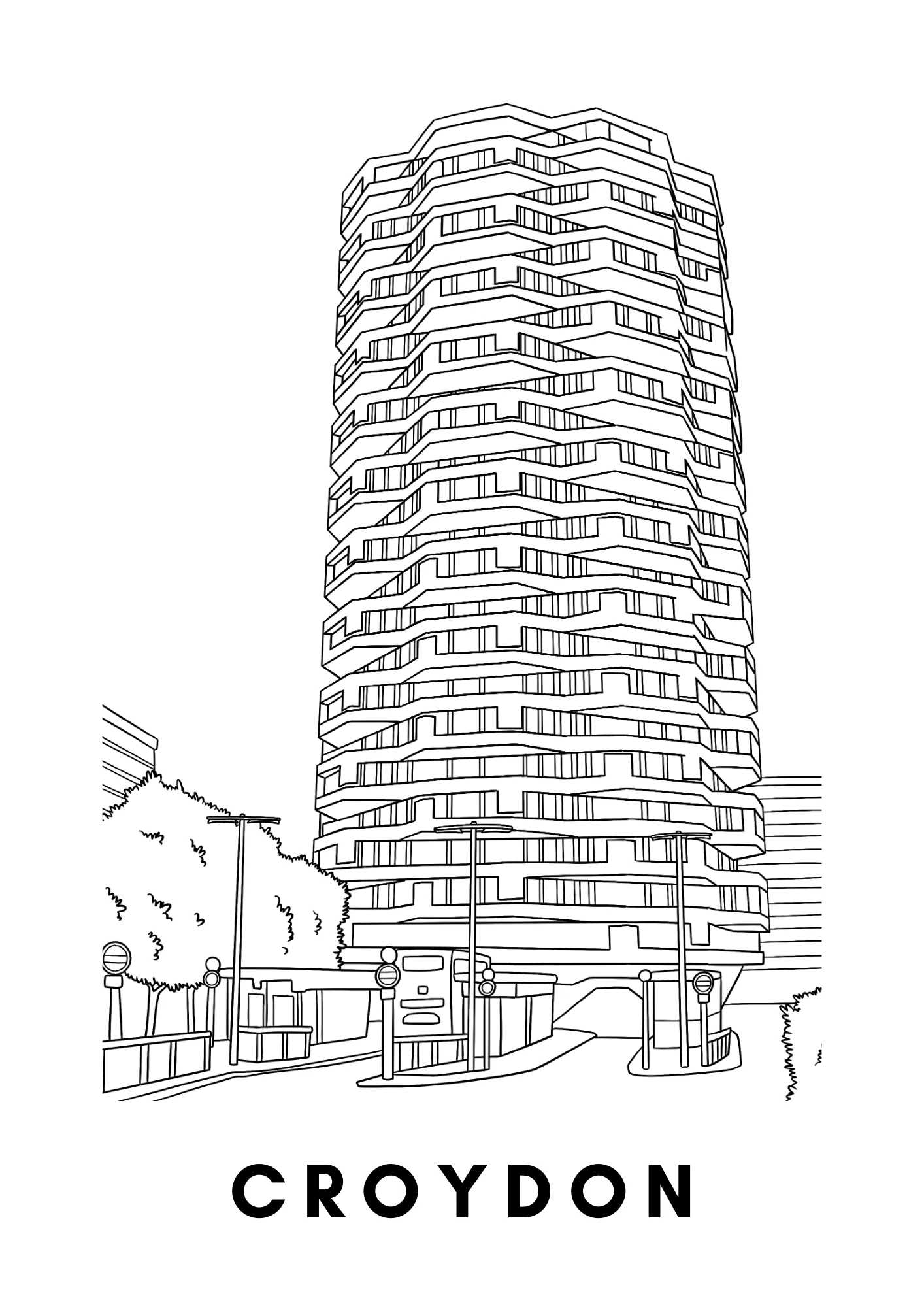 Croydon Wall Art (A4) - Image 2
