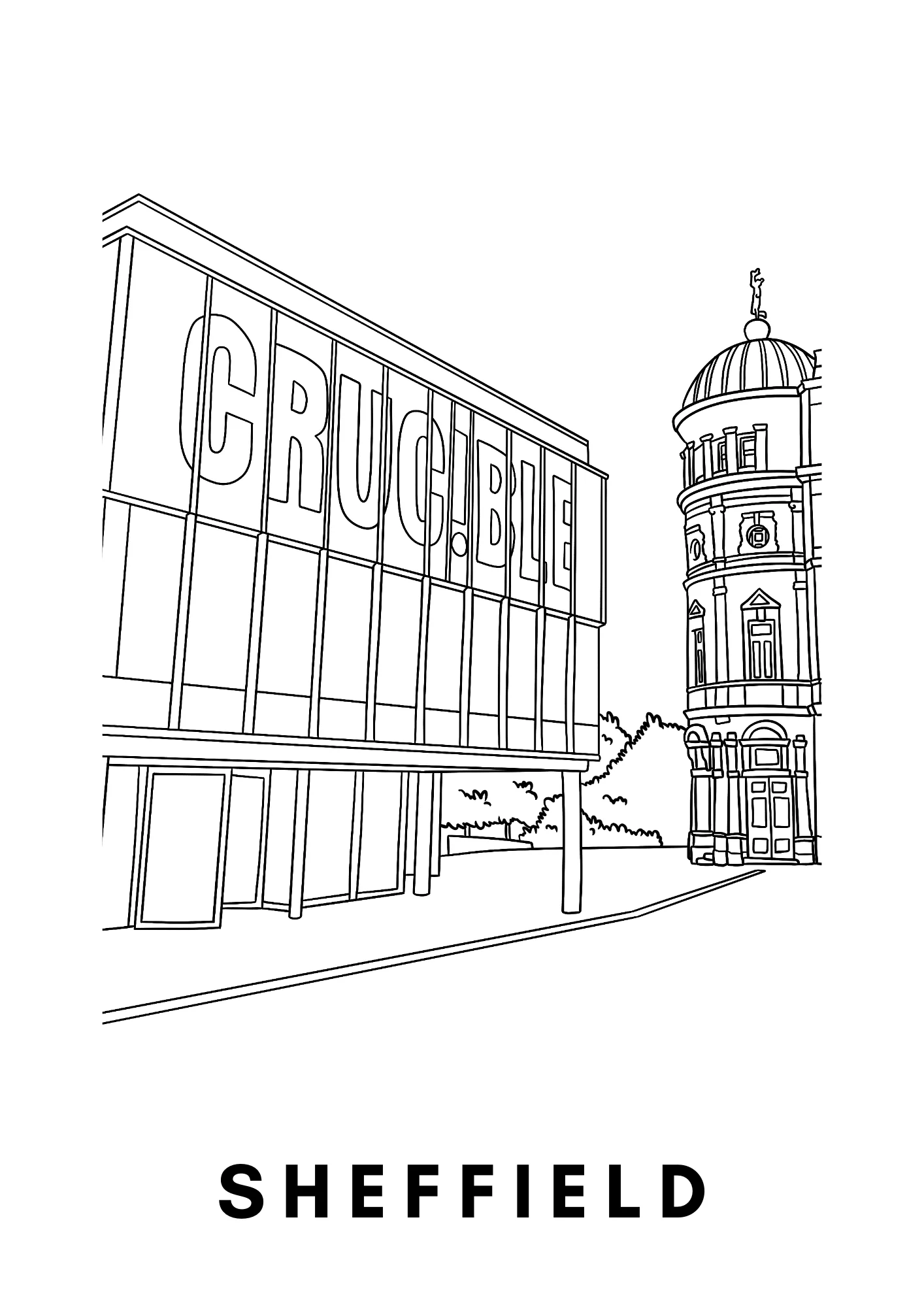Sheffield Wall Art (A4) - Image 2